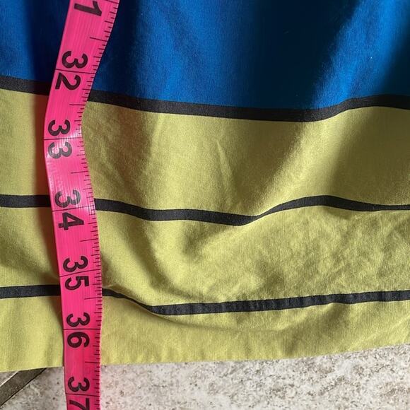 STAUD Sea Tiered Striped Stretch cotton Midi Skirt Multi Formentera Stripe - Picture 16 of 16